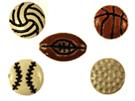 Ceramic Sports Disc Beads